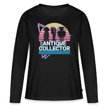 Collectionneur d’antiquités Antiquaire Rétro - T-shirt manches longues Premium bio Femme - noir - Devant - Julia (174cm)