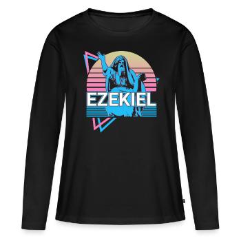 Hesekiel Hebräischer Prophet Jude Jude Retro - Frauen Premium Bio Langarmshirt - Schwarz - Vorne - Julia (174cm)