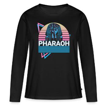 Pharaoh King Tut Egyptian Pharaoh - Women's Premium Organic Long Sleeve Shirt - black - Front - Julia (174cm)