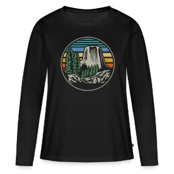 Monument national de la Tour des Diables - T-shirt manches longues Premium bio Femme - noir - Devant - Julia (174cm)