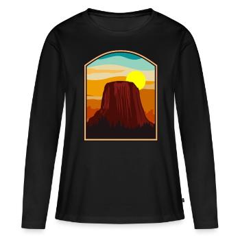 Monument national de la Tour des Diables - T-shirt manches longues Premium bio Femme - noir - Devant - Julia (174cm)