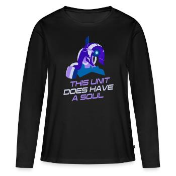Cette unité a une âme - T-shirt manches longues Premium bio Femme - noir - Devant - Julia (174cm)