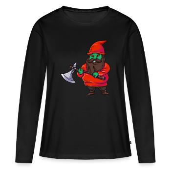 Dwarf - Women's Premium Organic Long Sleeve Shirt - black - Front - Julia (174cm)