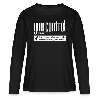 Gun control, gun owners, gun lovers - Women's Premium Organic Long Sleeve Shirt - black - Front - Julia (174cm)