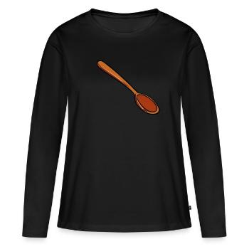Wooden spoon - Women's Premium Organic Long Sleeve Shirt - black - Front - Julia (174cm)