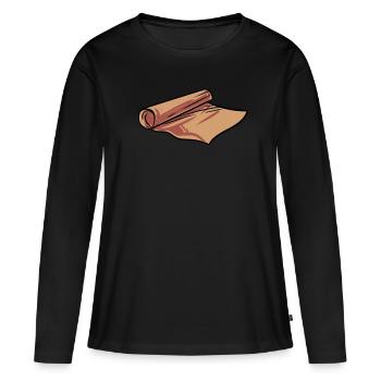 Pergamentpapier - Frauen Premium Bio Langarmshirt - Schwarz - Vorne - Julia (174cm)