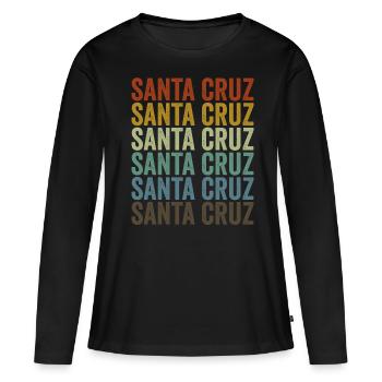 Santa Cruz Bolivie Rétro Vintage - T-shirt manches longues Premium bio Femme - noir - Devant - Julia (174cm)