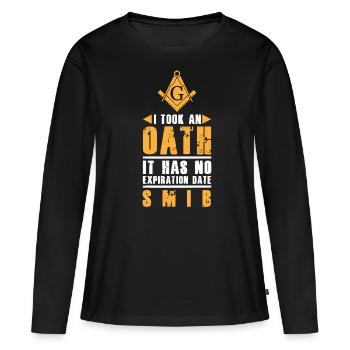 Maison, Ich Habe Einen Eid, Zimmermann - Frauen Premium Bio Langarmshirt - Schwarz - Vorne - Julia (174cm)
