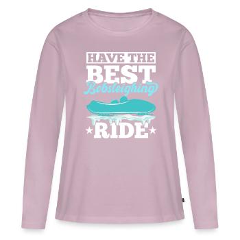 Sport Racing Driver Sled Bobsleigh - Women's Premium Organic Long Sleeve Shirt - dusky pink - Front - Julia (174cm)