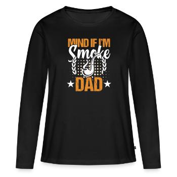 Pipes Fumer Cigarette Fumer Cigare Pipe - T-shirt manches longues Premium bio Femme - noir - Devant - Julia (174cm)