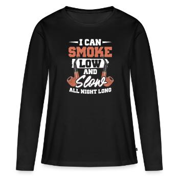 Rauchen Tabak Haschisch Meth Unkraut Zigarre Pfeif - Frauen Premium Bio Langarmshirt - Schwarz - Vorne - Julia (174cm)