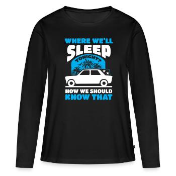 Reisen Road Trip Auto - Frauen Premium Bio Langarmshirt - Schwarz - Vorne - Julia (174cm)