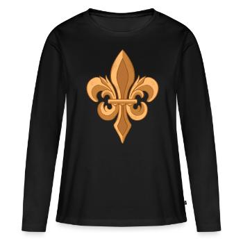 Symbole esthétique baroque Dark Academia - T-shirt manches longues Premium bio Femme - noir - Devant - Julia (174cm)