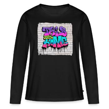 Esthétique Zombiecore - T-shirt manches longues Premium bio Femme - noir - Devant - Julia (174cm)