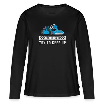 Go-Kart Go Karting Go-Karting Go-Kart Racing - Women's Premium Organic Long Sleeve Shirt - black - Front - Julia (174cm)