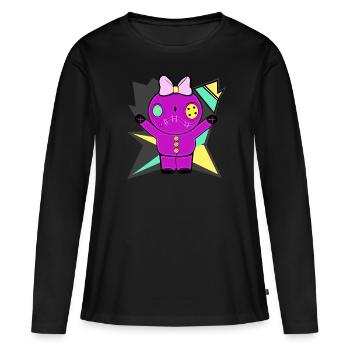 Lexa - Women's Premium Organic Long Sleeve Shirt - black - Front - Julia (174cm)