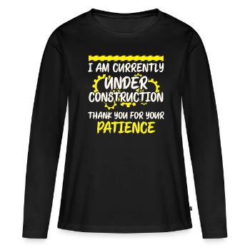 Ouvrier Charpentier Ouvrier Ouvrier Ingénieur - T-shirt manches longues Premium bio Femme - noir - Devant - Julia (174cm)