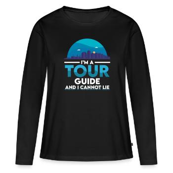 Tour Guide Guide - Women's Premium Organic Long Sleeve Shirt - black - Front - Julia (174cm)