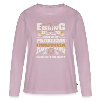 Wildlife Archery Hunting Fishing Fish Lovers - Women's Premium Organic Long Sleeve Shirt - dusky pink - Front - Julia (174cm)