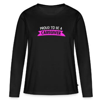 Altenpfleger Geschenk Betreuer - Frauen Premium Bio Langarmshirt - Schwarz - Vorne - Julia (174cm)