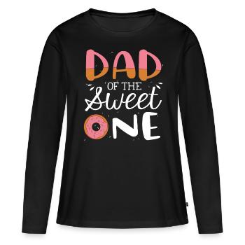 Papa du doux - T-shirt manches longues Premium bio Femme - noir - Devant - Julia (174cm)