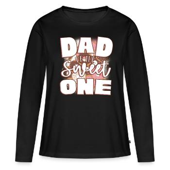 Papa du doux - T-shirt manches longues Premium bio Femme - noir - Devant - Julia (174cm)