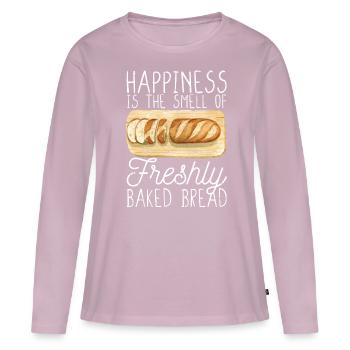 Funny bread baker - Women's Premium Organic Long Sleeve Shirt - dusky pink - Front - Julia (174cm)