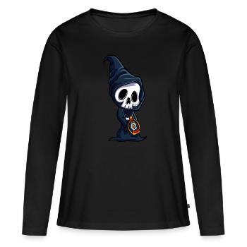 Skeleton Halloween - Women's Premium Organic Long Sleeve Shirt - black - Front - Julia (174cm)