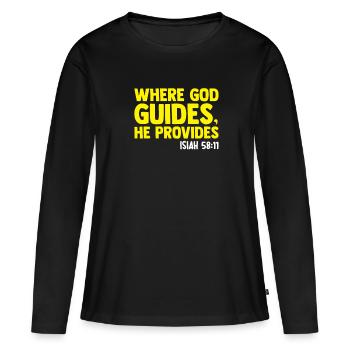 Christianisme Chrétiens Foi Églises Christ Bible - T-shirt manches longues Premium bio Femme - noir - Devant - Julia (174cm)