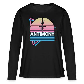 Antimon Alchemie Retro - Frauen Premium Bio Langarmshirt - Schwarz - Vorne - Julia (174cm)