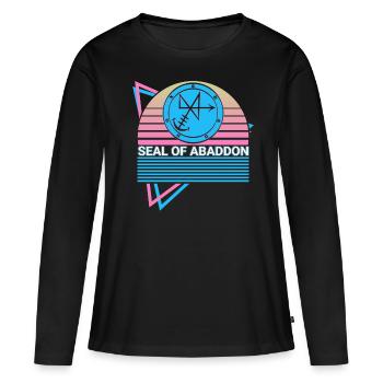 Seal of Abaddon Sigil Retro - Women's Premium Organic Long Sleeve Shirt - black - Front - Julia (174cm)