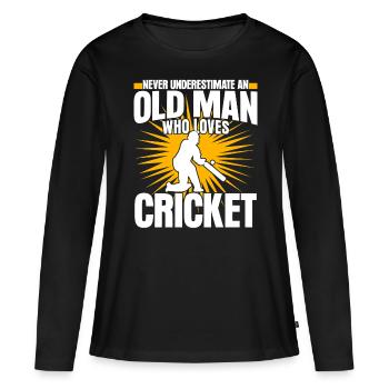 Cricket Cricketers Équipe de cricket - T-shirt manches longues Premium bio Femme - noir - Devant - Julia (174cm)