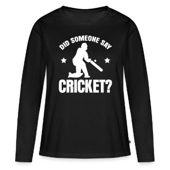 Équipe de cricket de cricket Joueurs de cricket - T-shirt manches longues Premium bio Femme - noir - Devant - Julia (174cm)