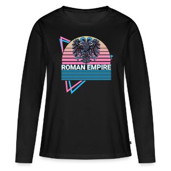 Roman Empire Medieval Heraldry Retro - Women's Premium Organic Long Sleeve Shirt - black - Front - Julia (174cm)