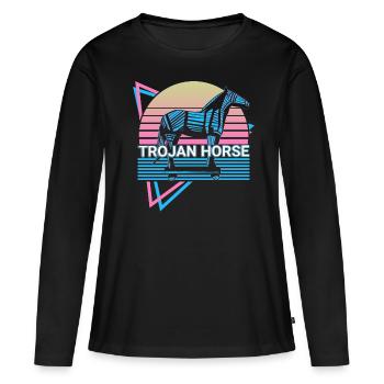 Trojan horse Troy Ancient Greek mythol - Women's Premium Organic Long Sleeve Shirt - black - Front - Julia (174cm)