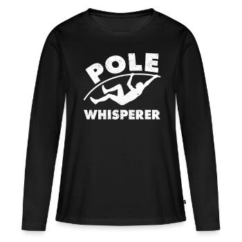 drôle saut à la perche saut à la perche saut à la perche - T-shirt manches longues Premium bio Femme - noir - Devant - Julia (174cm)
