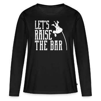 drôle saut à la perche saut à la perche saut à la perche - T-shirt manches longues Premium bio Femme - noir - Devant - Julia (174cm)