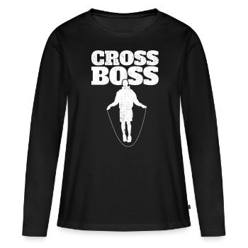 Lustiges Springseil Springseil springen Springseil - Frauen Premium Bio Langarmshirt - Schwarz - Vorne - Julia (174cm)