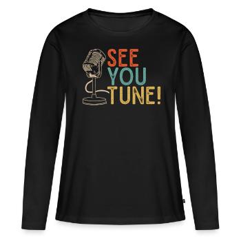 Chanteur d’opéra, voix, opéra - T-shirt manches longues Premium bio Femme - noir - Devant - Julia (174cm)