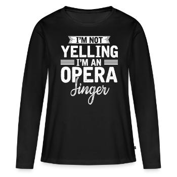 Chanteur d’opéra, voix, opéra - T-shirt manches longues Premium bio Femme - noir - Devant - Julia (174cm)