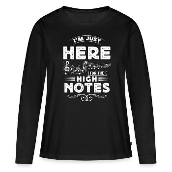 Chanteur d’opéra, voix, opéra - T-shirt manches longues Premium bio Femme - noir - Devant - Julia (174cm)