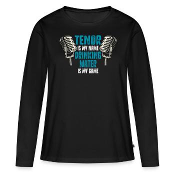 Chanteur d’opéra, voix, opéra - T-shirt manches longues Premium bio Femme - noir - Devant - Julia (174cm)