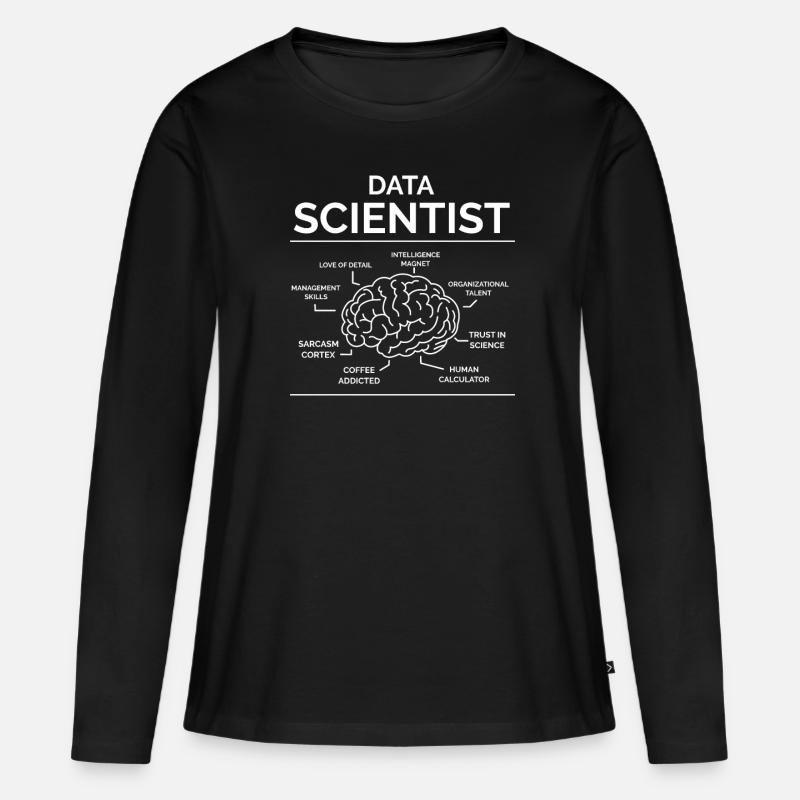 Datenwissenschaftler Data Analyst - Frauen Premium Bio Langarmshirt - Schwarz
