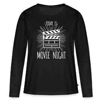 Cinéma Soirée cinéma maison cinéma films films - T-shirt manches longues Premium bio Femme - noir - Devant - Julia (174cm)