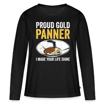Drôles de panneurs d’or chercheurs d’or chercheurs d’or excavatrices - T-shirt manches longues Premium bio Femme - noir - Devant - Julia (174cm)