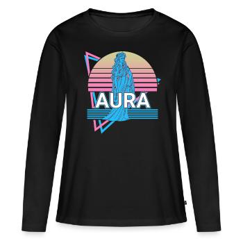 Aura Déesse de la brise Grec ancien Grec My - T-shirt manches longues Premium bio Femme - noir - Devant - Julia (174cm)