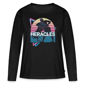 Héraclès Hercule Mythologie grecque antique Re - T-shirt manches longues Premium bio Femme - noir - Devant - Julia (174cm)