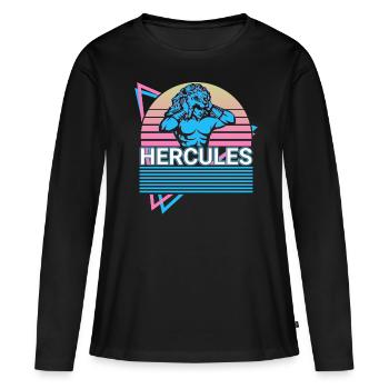 Hercule Mythologie Grecque Antique Rétro - T-shirt manches longues Premium bio Femme - noir - Devant - Julia (174cm)