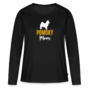 Pomsky Mama Dog Owner Dog breed dog Pomsky - Women's Premium Organic Long Sleeve Shirt - black - Front - Julia (174cm)