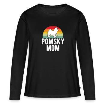 Pomsky - Women's Premium Organic Long Sleeve Shirt - black - Front - Julia (174cm)